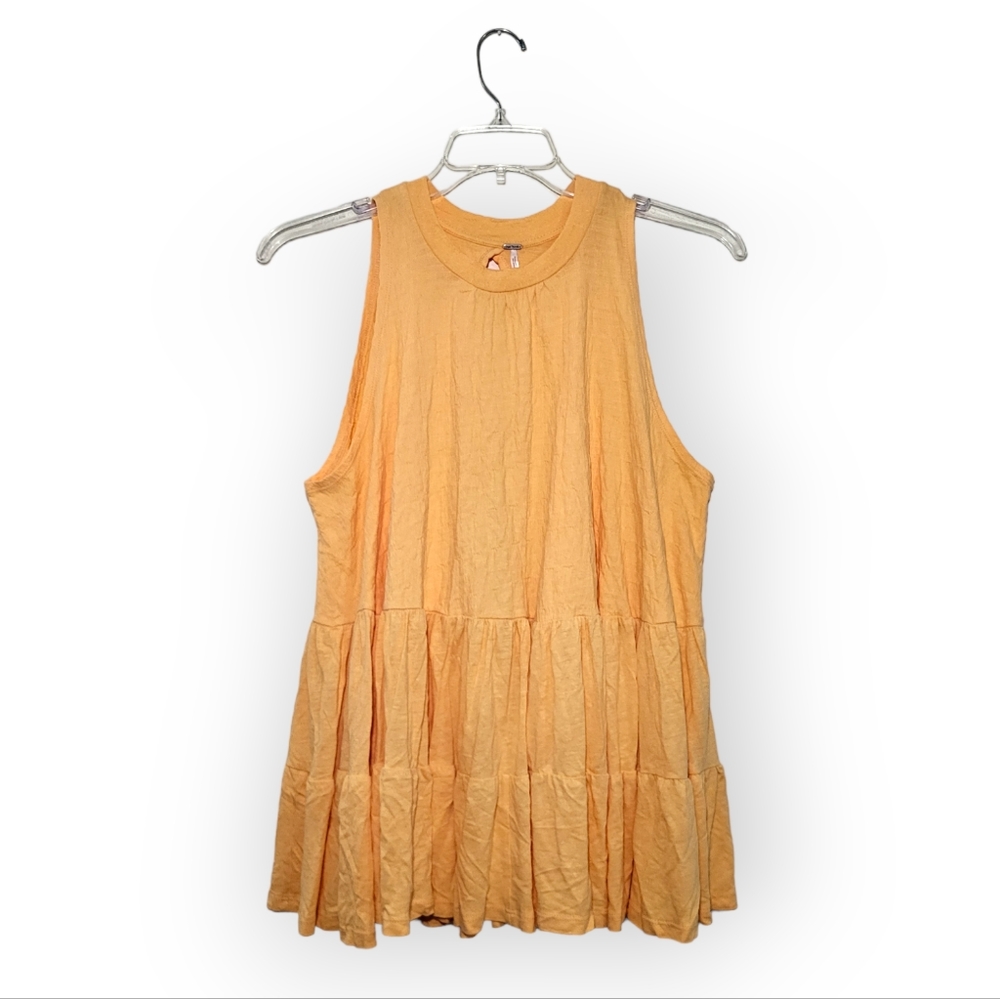 Free People Right On Time Tunic Tank Top in Apricot Orange XS - Picture 5 of 9